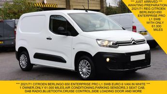 Citroen Berlingo 650 ENTERPRISE PRO SWB ONLY 61,000 MILES,AIR CONDITIONING,PARKIN