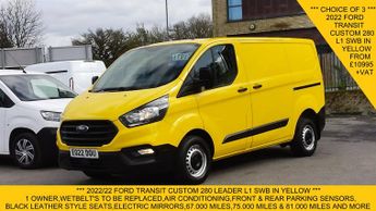 Ford Transit 280 L1 SWB IN YELLOW WITH BLACK LEATHER STYLE SEATS,AIR CONDITIO