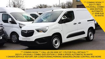 Vauxhall Combo 2000 EDITON L1 SWB 8 SPEED AUTOMATIC,AIR CONDITIONING,PARKING SE