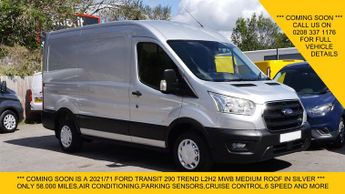 Ford Transit 290 TREND L2 H2 MWB MEDIUM ROOF IN SILVER,ONLY 58.000 MILES,AIR 