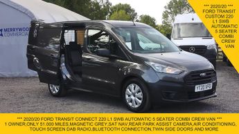 Ford Transit Connect 220 L1 SWB AUTOMATIC 5 SEATER DOUBLE CAB CREW VAN IN GREY,ONLY 5