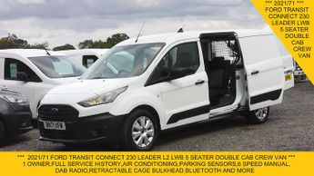 Ford Transit Connect 230 LEADER L2 LWB 5 SEATER DOUBLE CAB COMBI CREW VAN ONLY 64.000