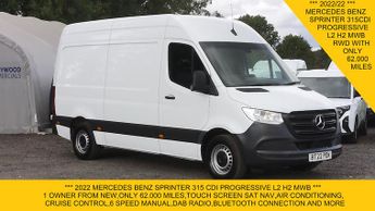 Mercedes Sprinter 315 PROGRESSIVE MWB L2 H2 RWD,SAT NAV,AIR CONDITIONING,150PS AND