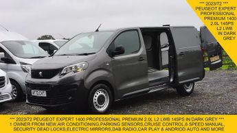 Peugeot Expert 1400 PROFESSIONAL PREMIUM 2.0 LWB 145PS IN GREY,AIR CONDITIONING