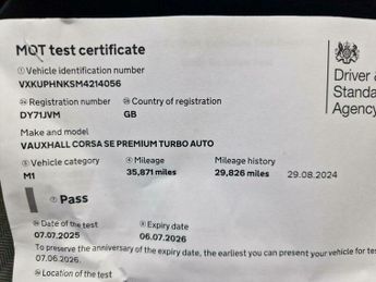 Vauxhall Corsa 1.2 Turbo SE Premium Auto Euro 6 (s/s) 5dr