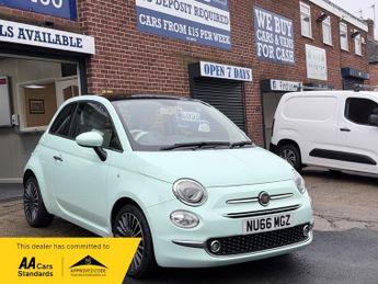 Fiat 500 LOUNGE BUY NO DEPOIST FROM £38 A WEEK - PANORAMIC ROOF BLUETOOTH