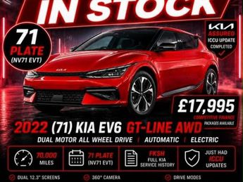 Kia EV6 GT-LINE - PCP AND FINANCE DEALS AVAILABLE - FOUR WHEEL DRIVE SAT