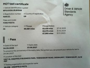 Ford Fiesta ZETEC B/TOOTH+A/C+CLEAN MOT+ISOFIX